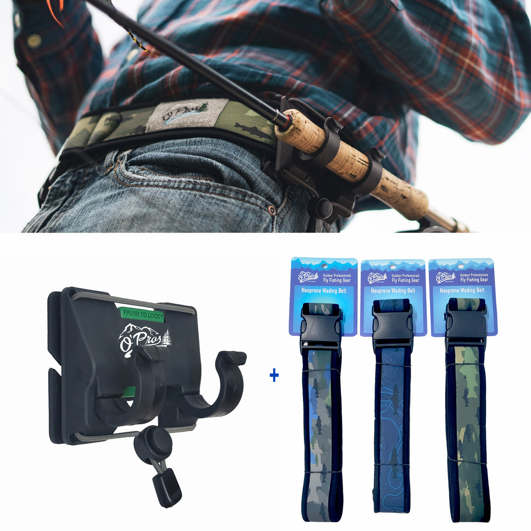 Rod Holder and Wading Belt Package